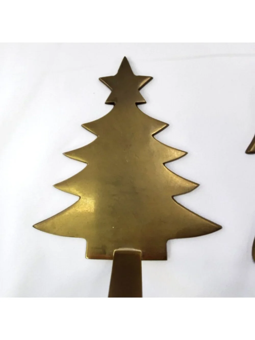 Vintage Christmas Tree & Angel Brass Stocking Holders 11